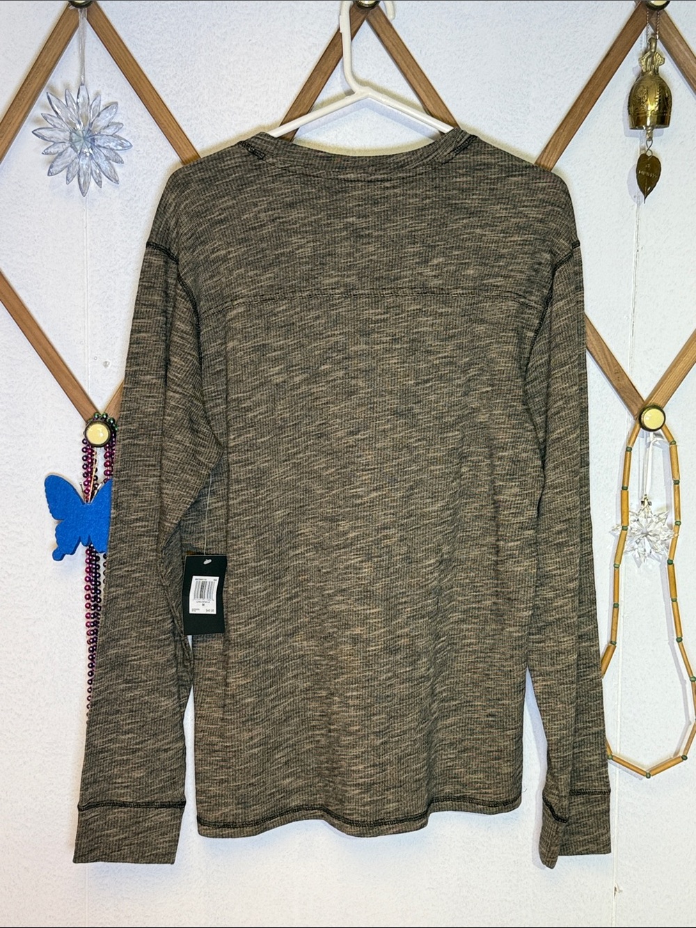 Hurley Men’s Long-Sleeve Heather  Crew Shirt - Picture 5 of 6